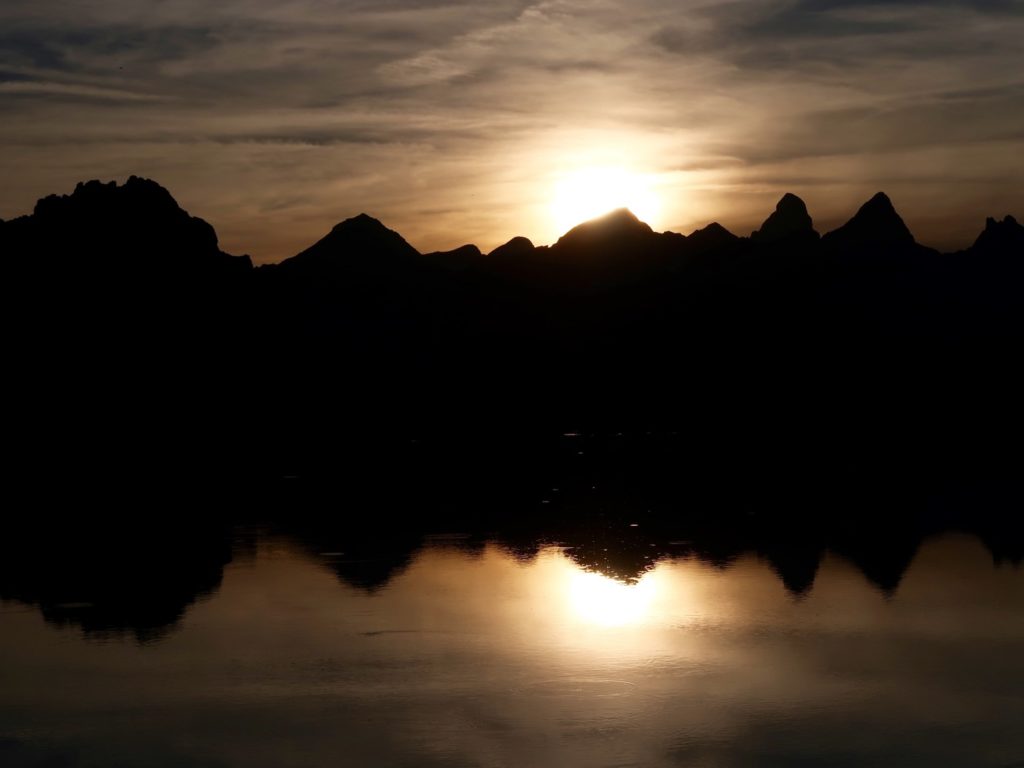 coucher de soleil Lac des Cerces
