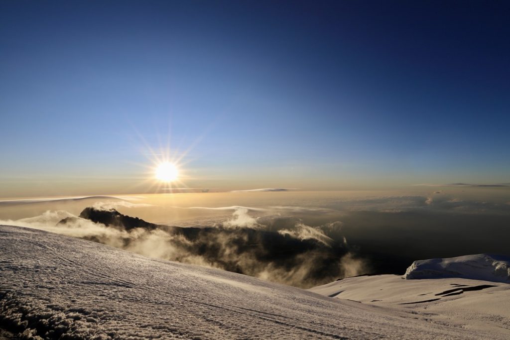 au sommet du Kilimandjaro