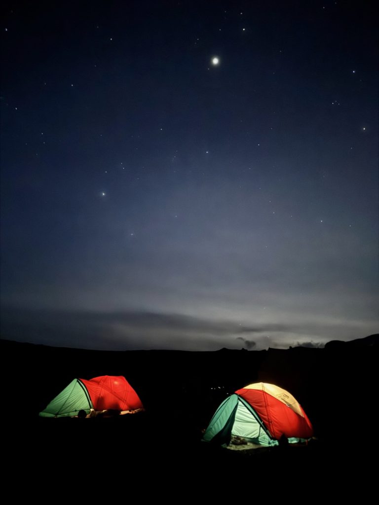 Nuit sur le Shira Camp